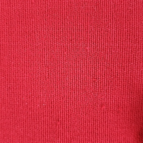 Crate & Barrel Snowy Woods red green reversible table runner 14" x 108" FLAWS - Picture 3 of 11